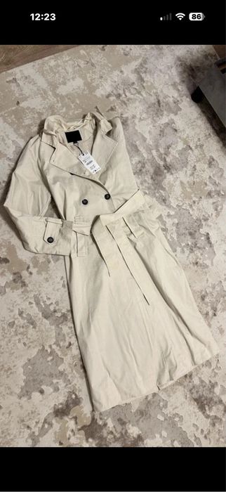 Trench zara lung impermeabil