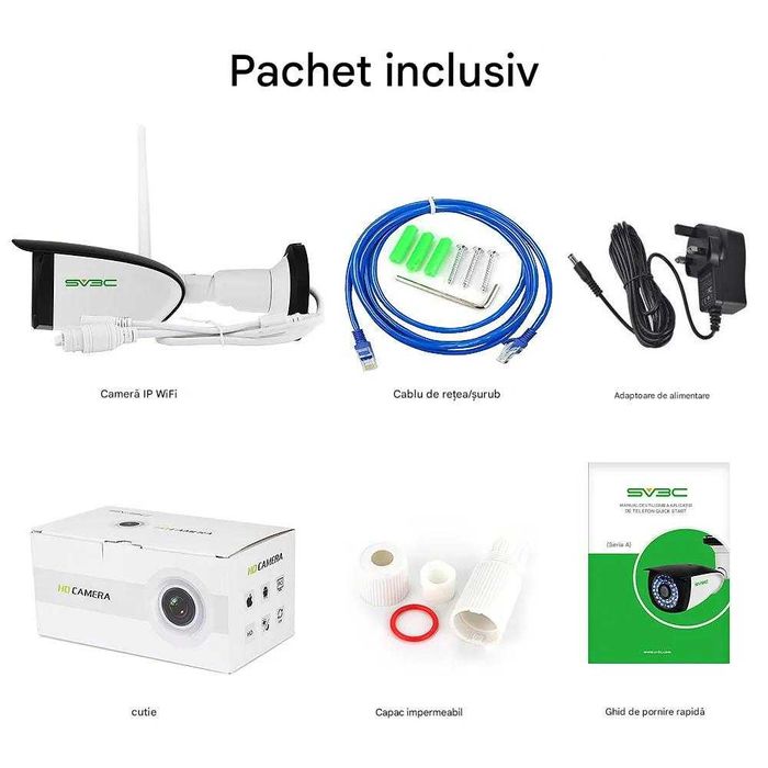 Cameră de supraveghere IP SV3C B06W WiFi 5MP pentru exterior