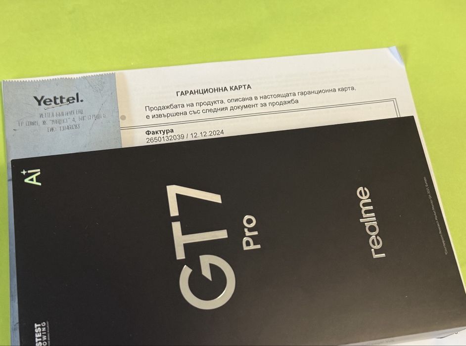 КАТО НОВ 512GB Realme GT 7 Pro Гаранция Yettel 2027г. Orange gt7