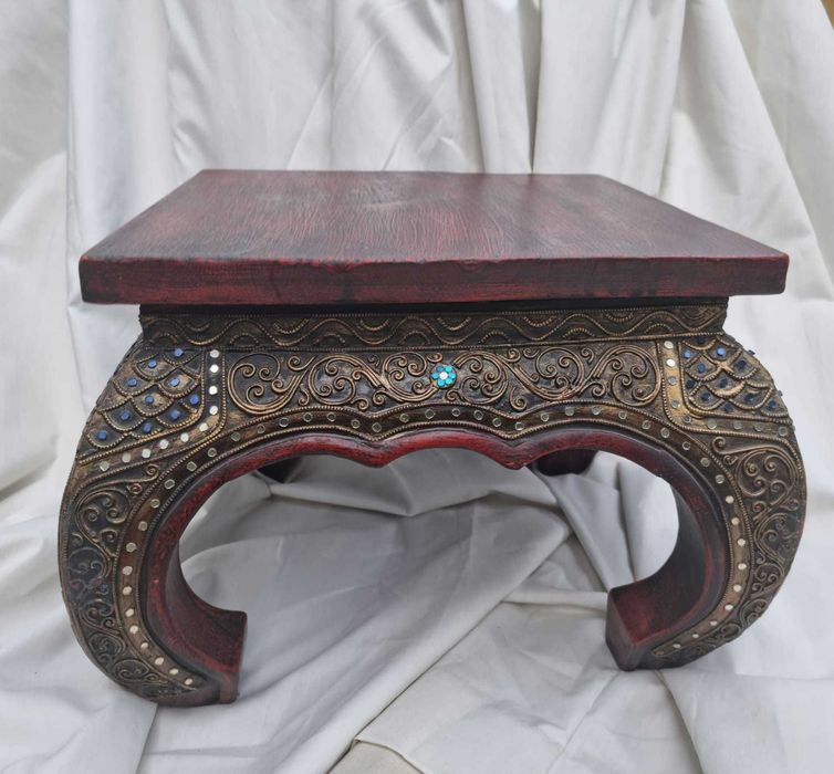 Антична маса за опиум. Махагон.