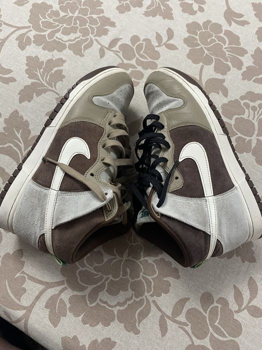 Vand Nike Dunk High Light Chocolate