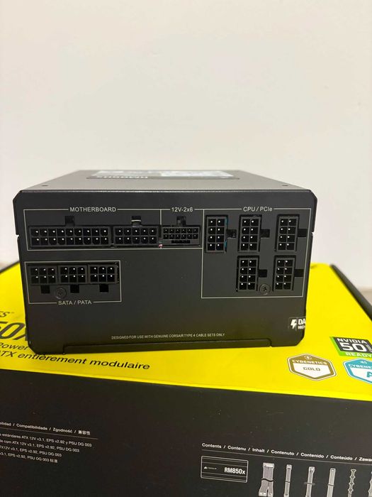 Sursa Corsair RM850x, Cybenetics Gold, 850W, 12VHPWR, ATX 3.1, Full Modulara, Negru GARANTIE