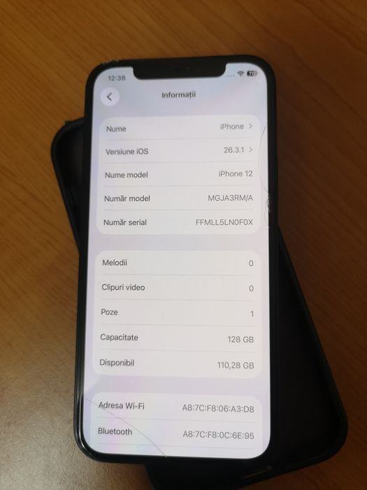 Vând iPhone 12 in stare foarte bună de funcționare