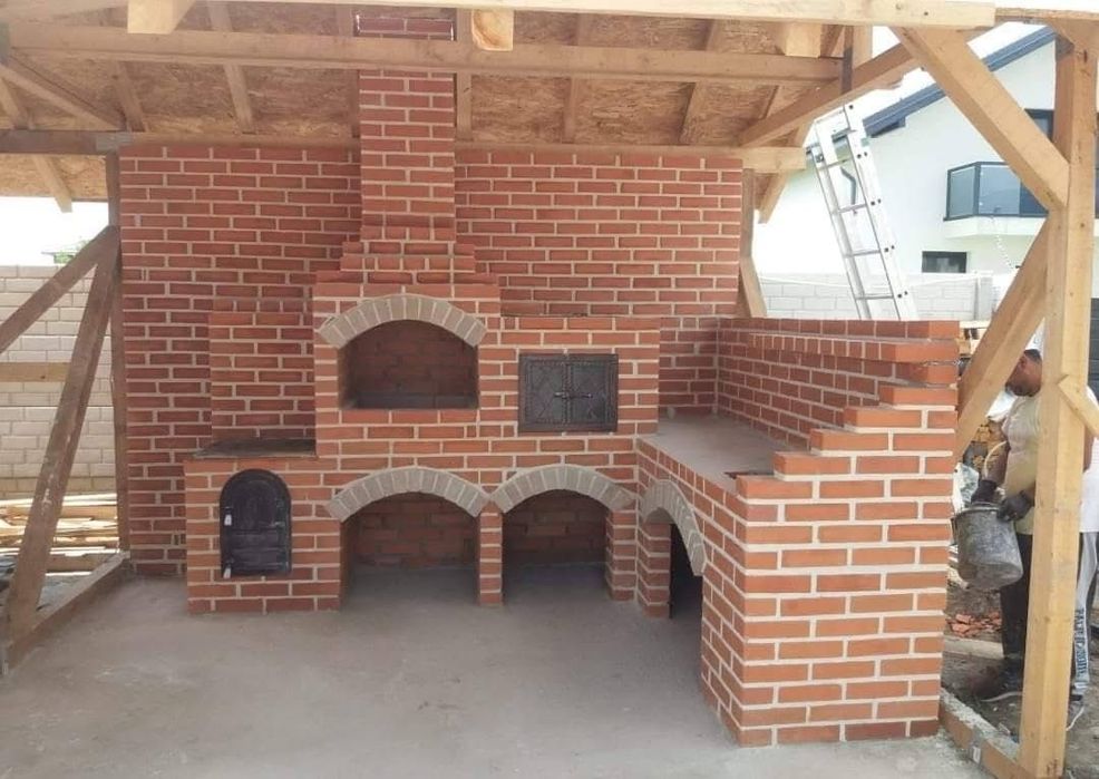 Construcții grătar rustic de grădină