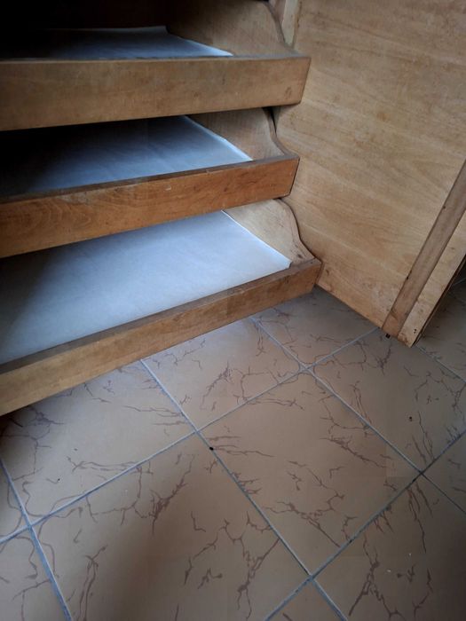 Старинен четирикрилен гардероб ,  комплект с тоалетка и огледало