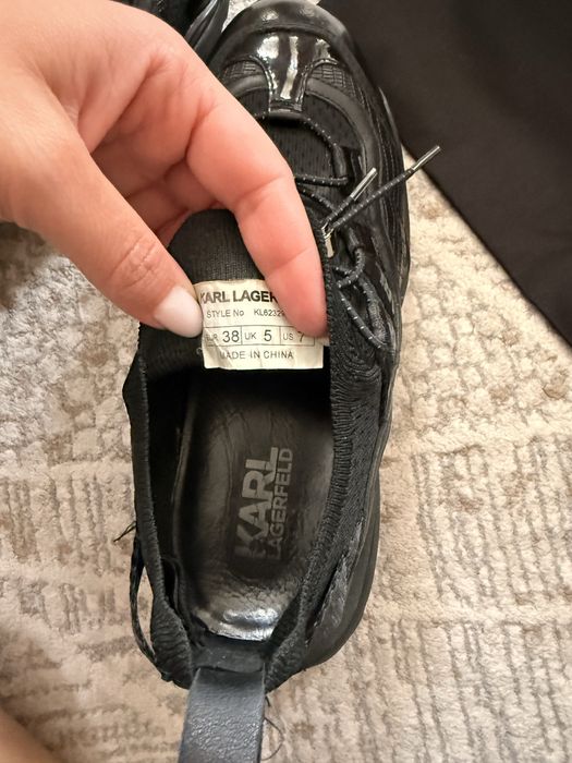 Karl lagerfeld 38 Gemini black leather