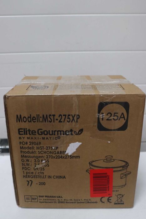 Elite Gourmet MST275XP Електрическа овална бавна готварска печка, регулируема температура, предястия сосове яхнии и дипове, 2.27 л