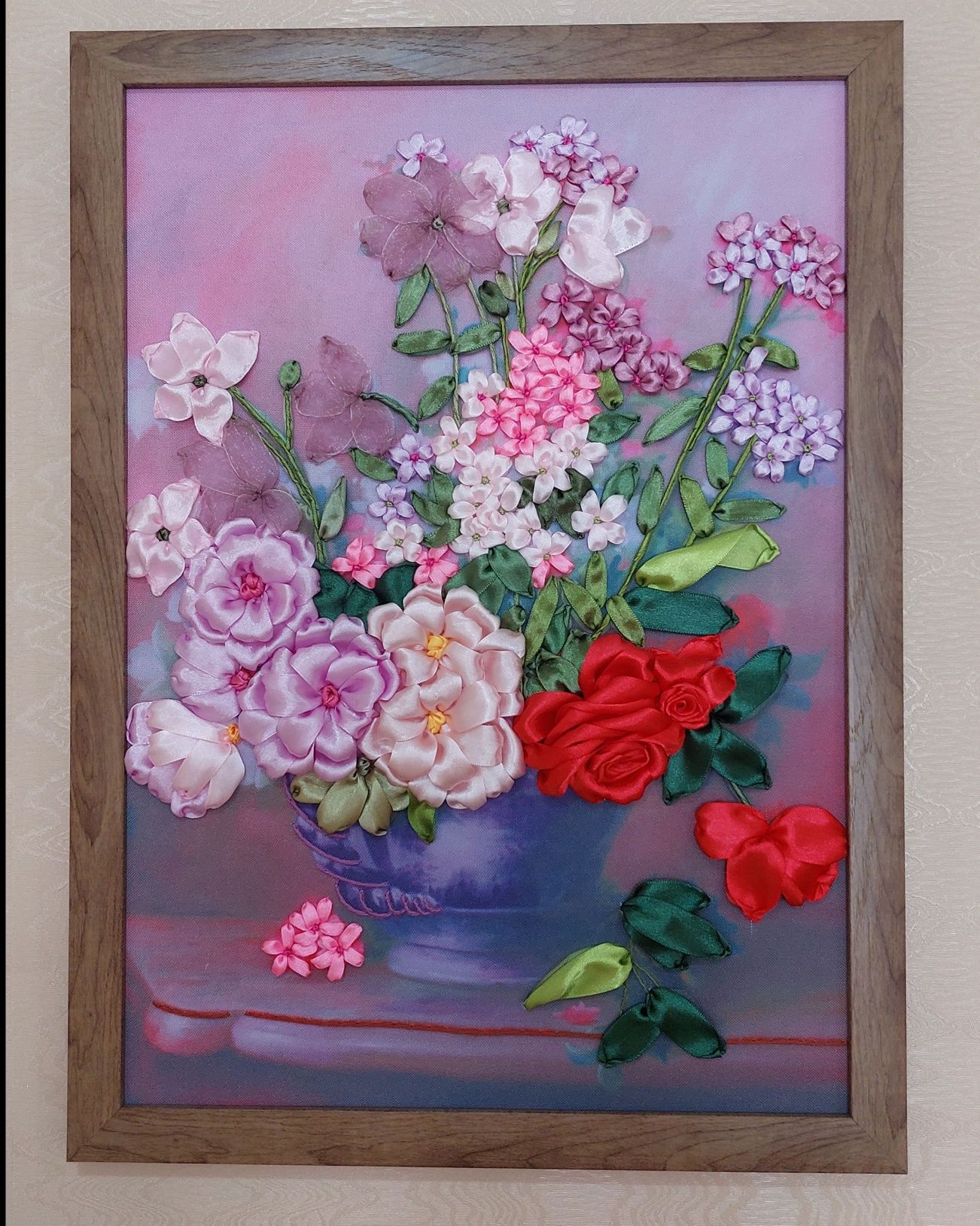 Картина из букета роз