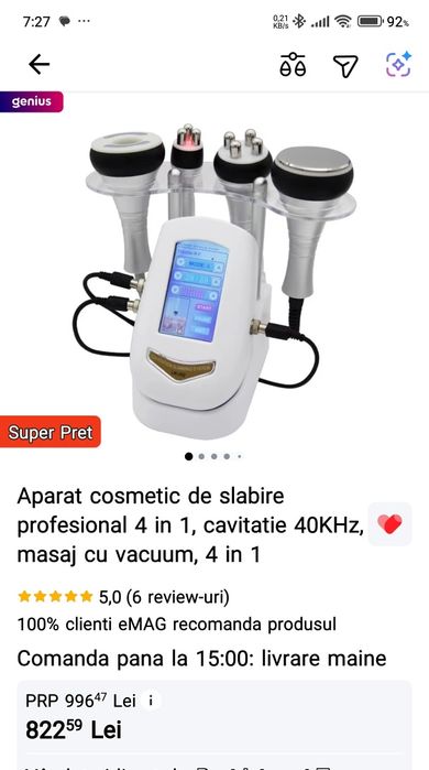 Aparat cosmetic profesional slabire 4in1 cavitatie 40KHz masaj vacuum