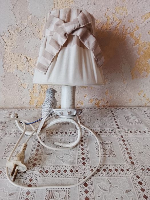 Бра настенное текстиль с птичкой ретро