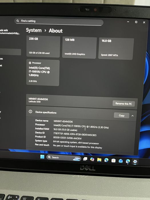 Noutebook Dell core i7