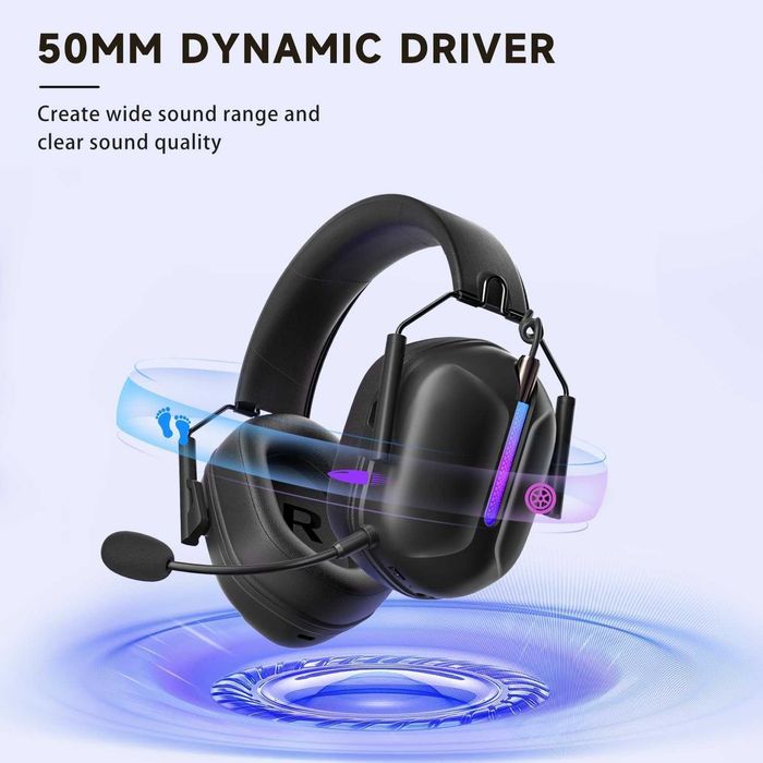 Сгъваеми безжични слушалки Captain 500 2.4GHz USB C Bluetooth 5.2, 60H