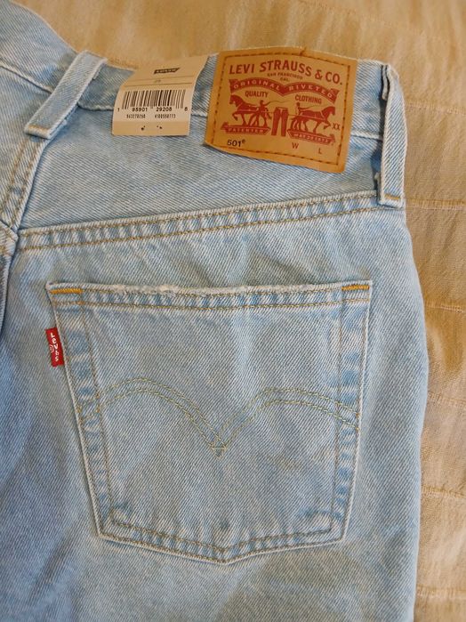 Levi's 501 къси дънкови панталонки, 25номер, с етикет
