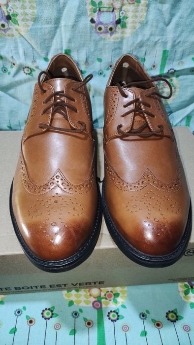 Елегантни мъжки половинки от естествена кожа Clarks №43