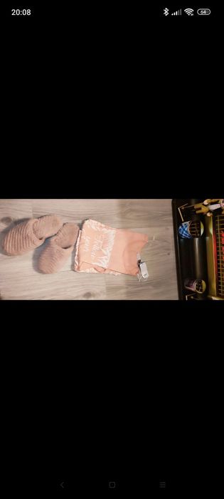 Set pijama, roz pudrat, cu eticheta, 100% bumbac,mărimea 36-38