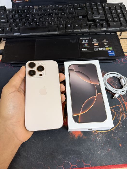 iPhone 16 PRO 256 GB Desert Titanium la cutie 91% bateria