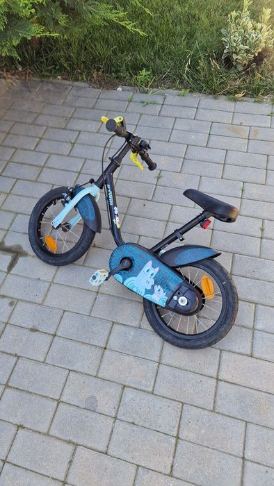 Bicicletă copii B'TWIN 14" + roți ajutătoare, stare bună, 350 lei
