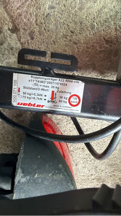 Suport Biciclete Uebler Pliabil si rabatabil din carlig ( imp germania )