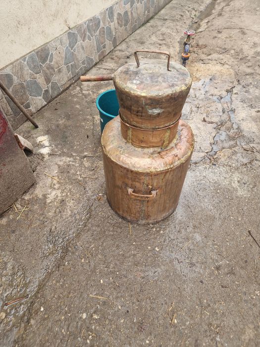 Cazan de tuica din arama 4 galeti