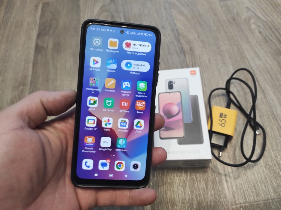 Redmi note 10s, 8+5гб/128гб, 5000mA, 64+8+2+2мп