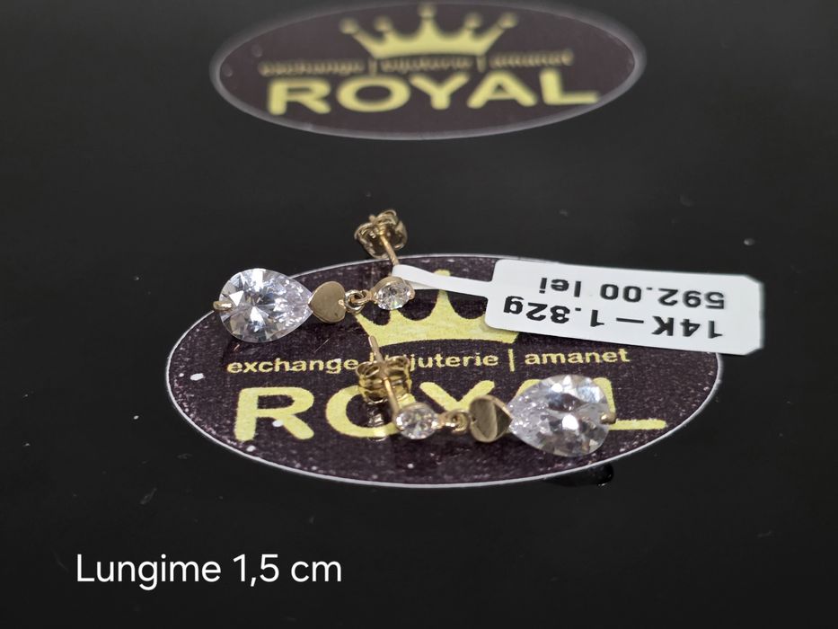 Bijuteria Royal: Cercei aur 14k/1.32 gr