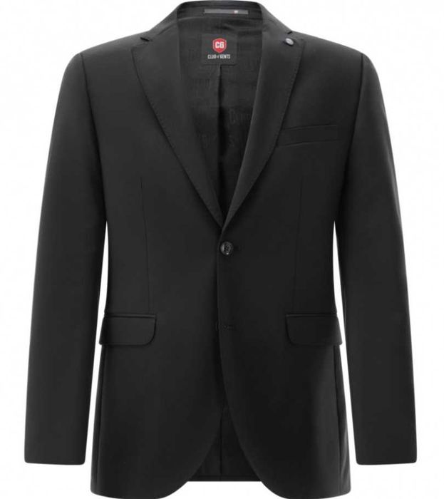 Costum slim 46 S premium Club Of Gents lana respirabila negru