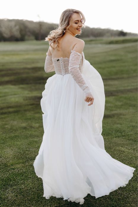 BRIDAL DRESS - ROCHIE RHEA COSTA mireasa mătase naturală