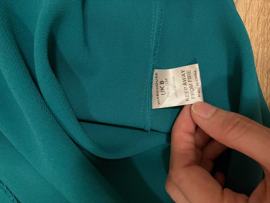 Rochie scurta verde smarald Warehouse Spotlight S UK8