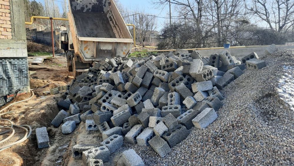 Шлакаблок клинец шебен керпич шагал турпок Семент Чимган Чарвак Нанай