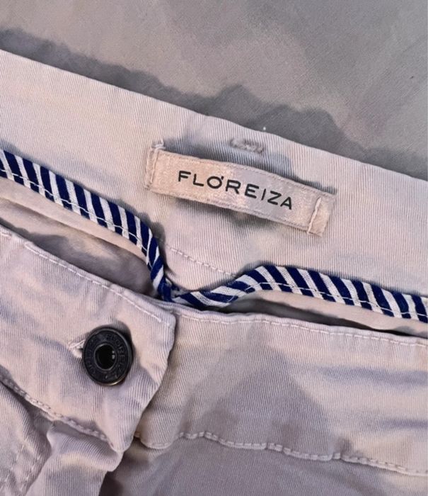 Pantaloni Floreiza crem
