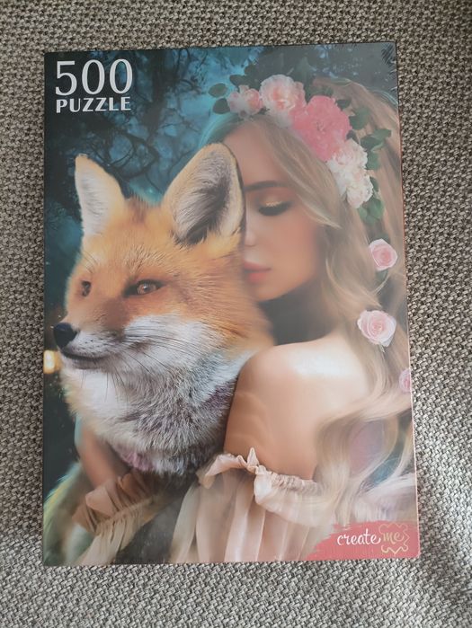 Пазлы Девушка с лисой.