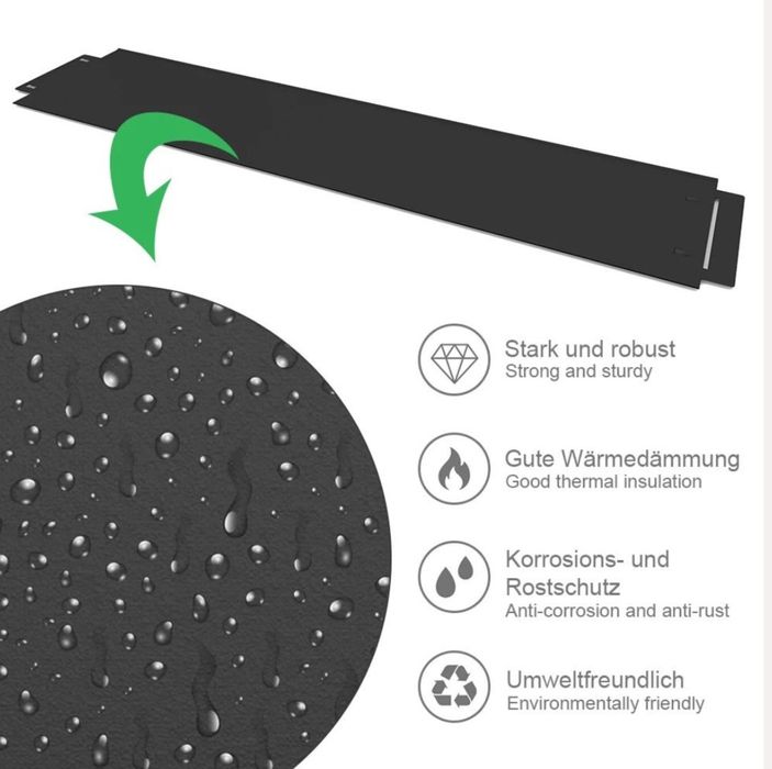 Метален бордюр за градина антрацит 10м N°242