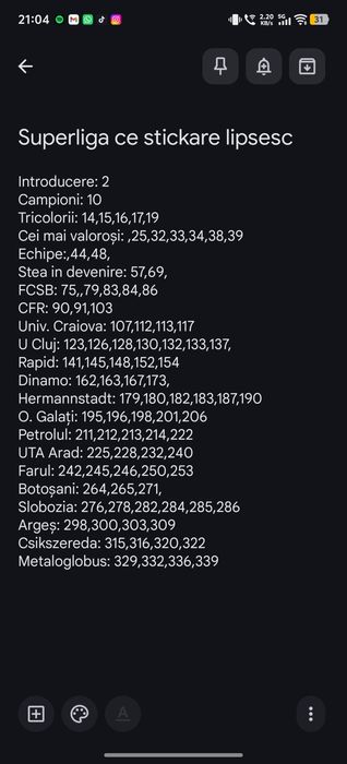 Schimb sau vând abțibilduri SuperLiga 2025-2026 Panini