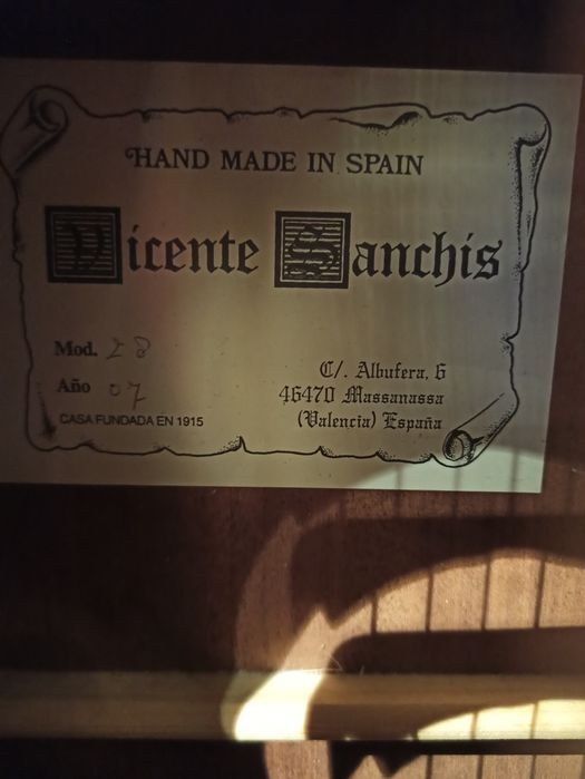 Chitara clasica Vicente Sanchis, made in Spain