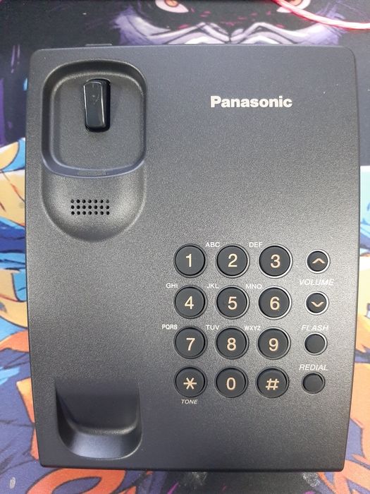 Чисто нов стационарен телефон Panasonic KX-TS500FX - Черен