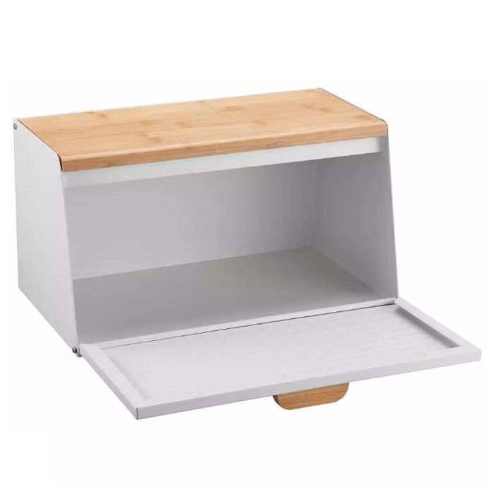 Cutie pentru paine, din oțel, alb, 35,5 x 17 cm, Klausberg