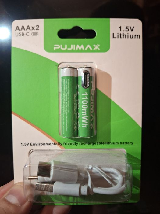 Батарейки аккумуляторные 1,5 вольт с USB зарядкой