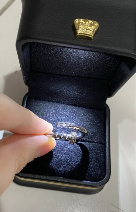 Серебряное кольцо «Гвоздь» 925 (Cartier style) — Размер 17