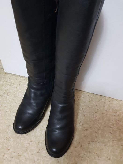 Италия Сапоги зимние кожаные