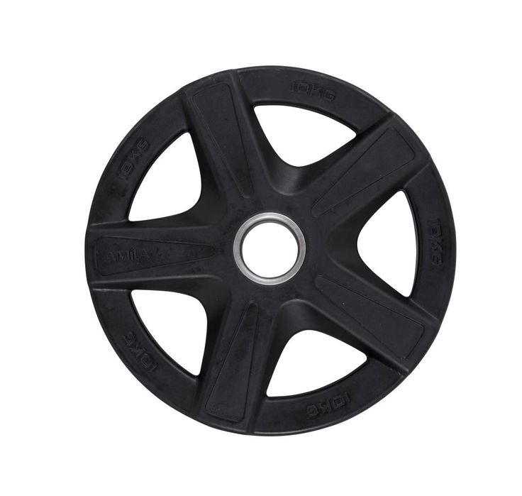 Каучукови Тежести Ø50 с Пет Ръкохватки, Дискове за Фитнес 2 × 10 кг