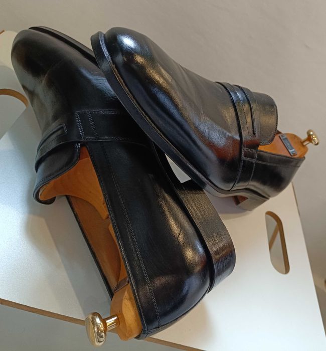 Pantofi loafer de lux 41.5 42 lucrati manual Pakerson piele naturala