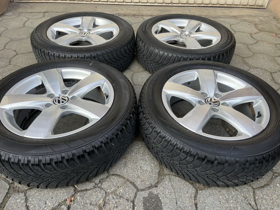 Jante 5x112mm, anvelope iarna 215/60 R17 VW Tiguan Audi Q3 Seat Skoda