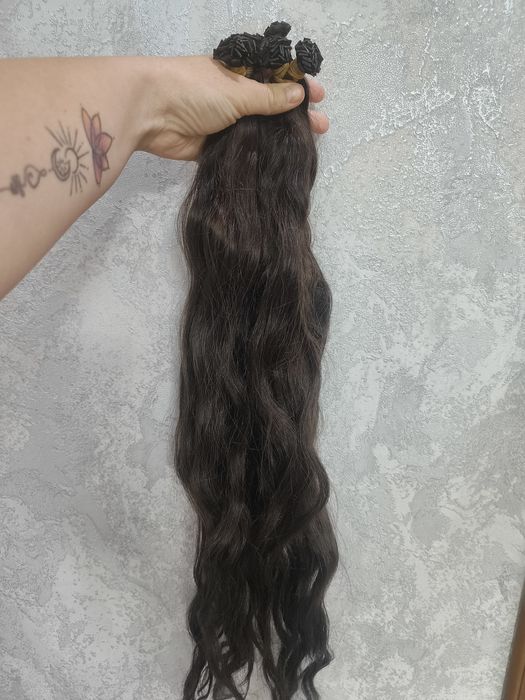 Волосы для наращивая, волнистые, закапсулированны
