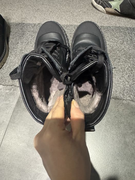 Зимние кожаные  ботинки