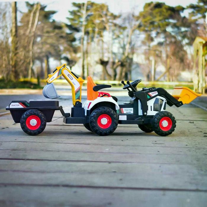 Tractoras electric pentru copii Kinderauto BJEJ1588E 2x35W, 12V white