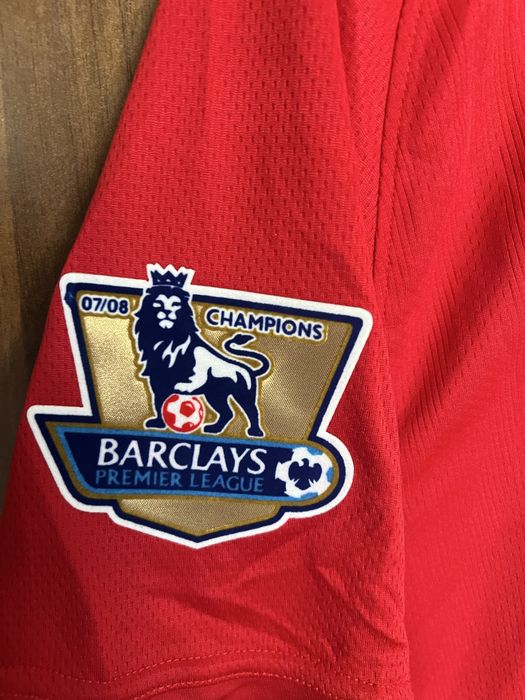 Оригинална ретро фланелка Manchester United (AIG) – С етикет от търг в Барселона! (Размер M/L)