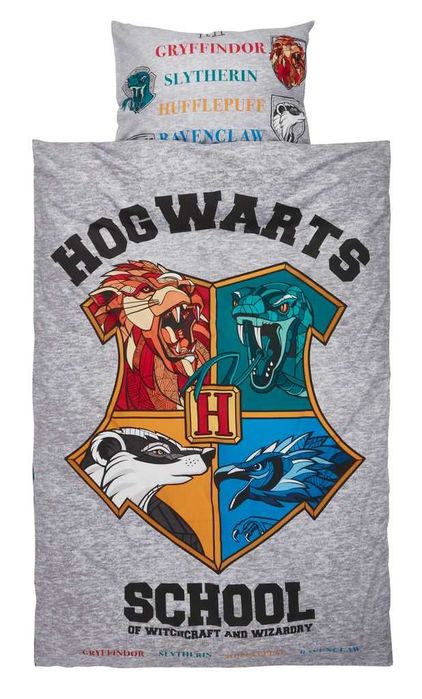 Set Lenjerie Hogwarts Harry Potter, Husa de Plapuma si Perna 149 Lei