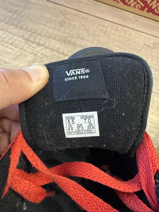 Кеды Vans детские, размер 37,