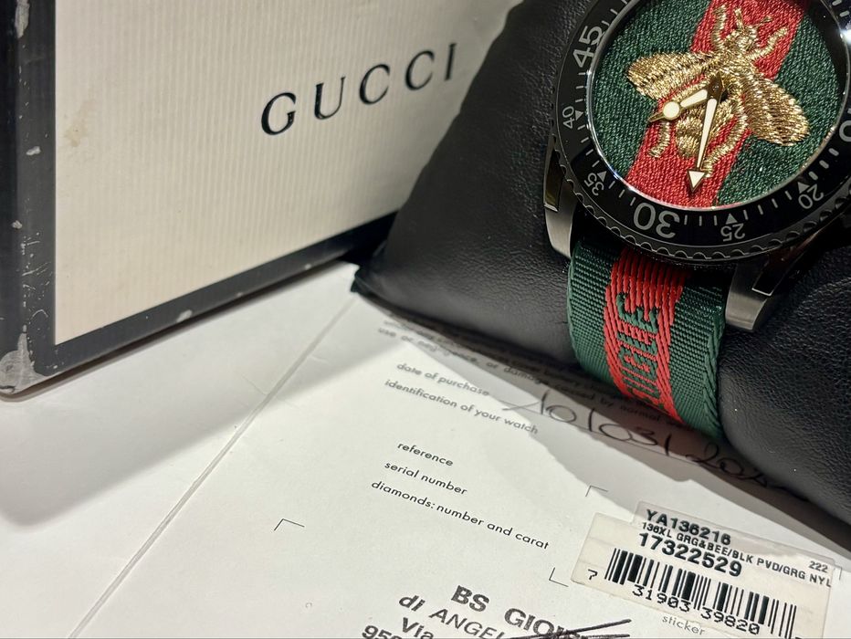 Gucci Ceas Scufundari  Full Set Acte Cutie Original 100%