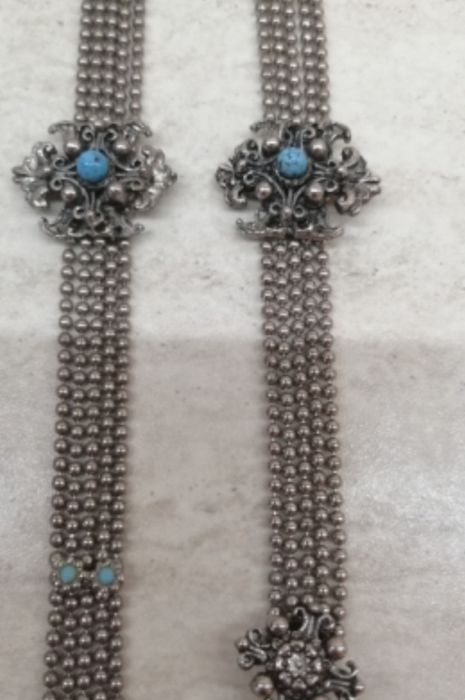 Дамски винтидж сет с тюркоаз